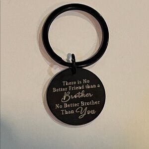To my Brother Keychain with Engraved Message new